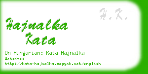 hajnalka kata business card